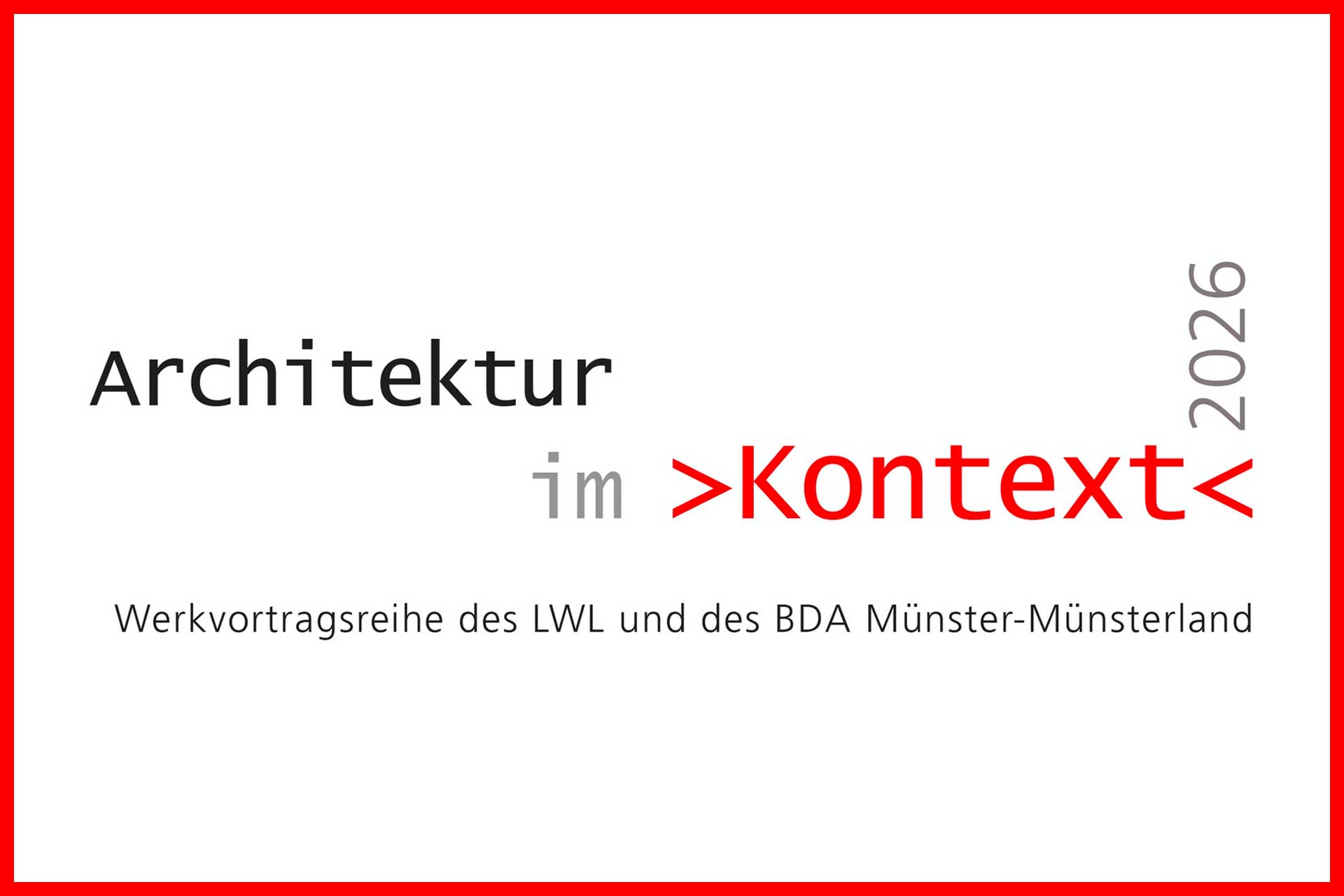 Architektur im >Kontext< 2026 &ndash; Prof. Felix Waechter
